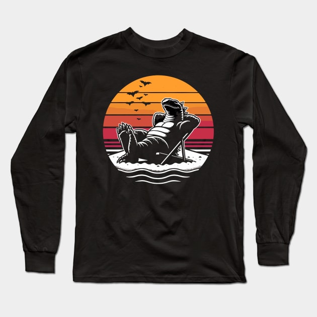 Godzilla Long Sleeve T-Shirt by Rizstor